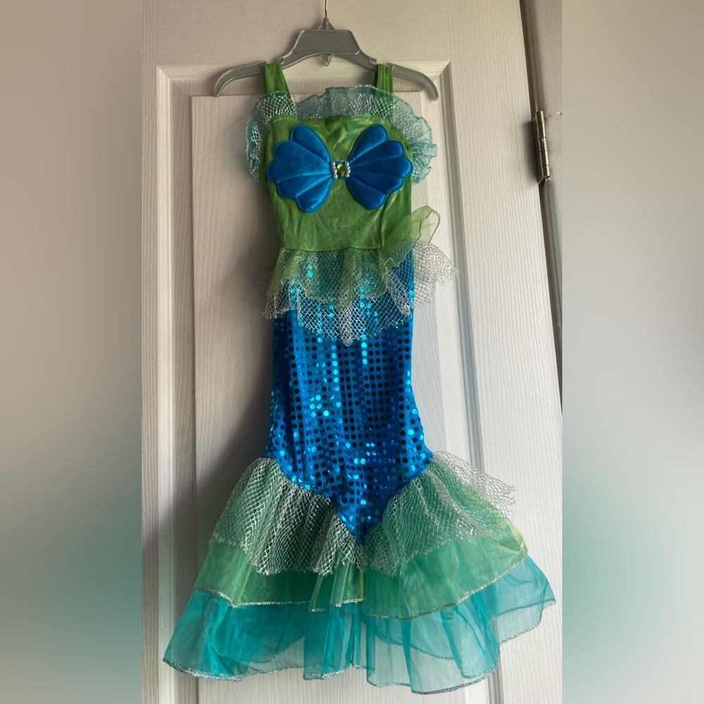 Cute blue/green Mermaid Dress, size US:XS(3) EU:98